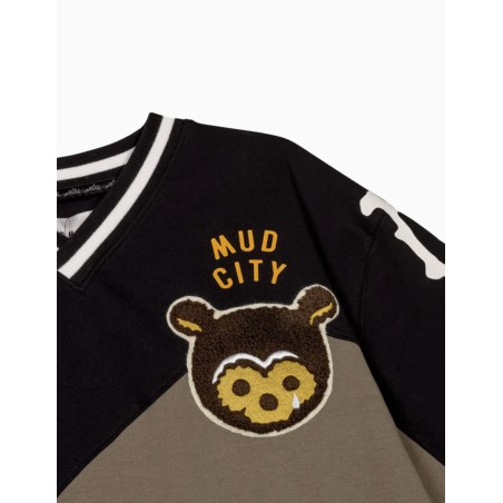 Camiseta Grimey MudS The Residence V Neck Oversized Black