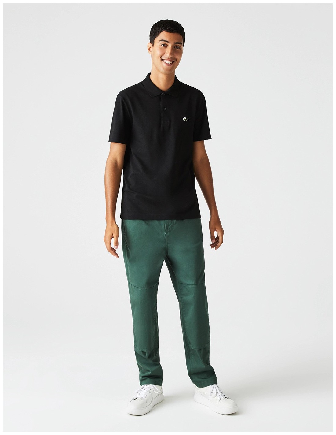 POLO LACOSTE REGULAR FIT NEGRO
