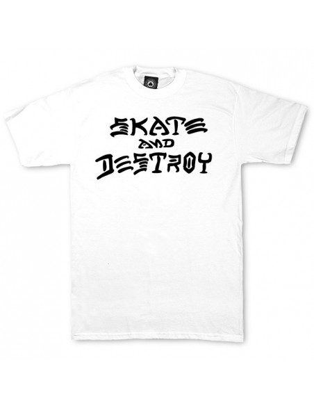 CAMISETA THRASHER SKATE AND DESTROY BLANCA