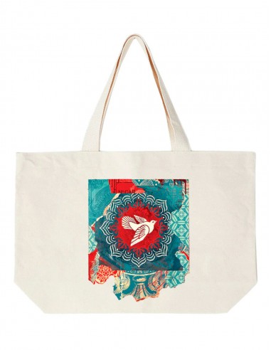 TOTE BAG OBEY PEACE DOVE BLUE