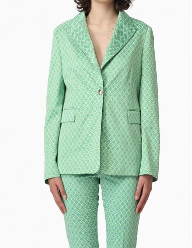 BLAZER LIU.JO CON MOTIVO ÓPTICO VERDE