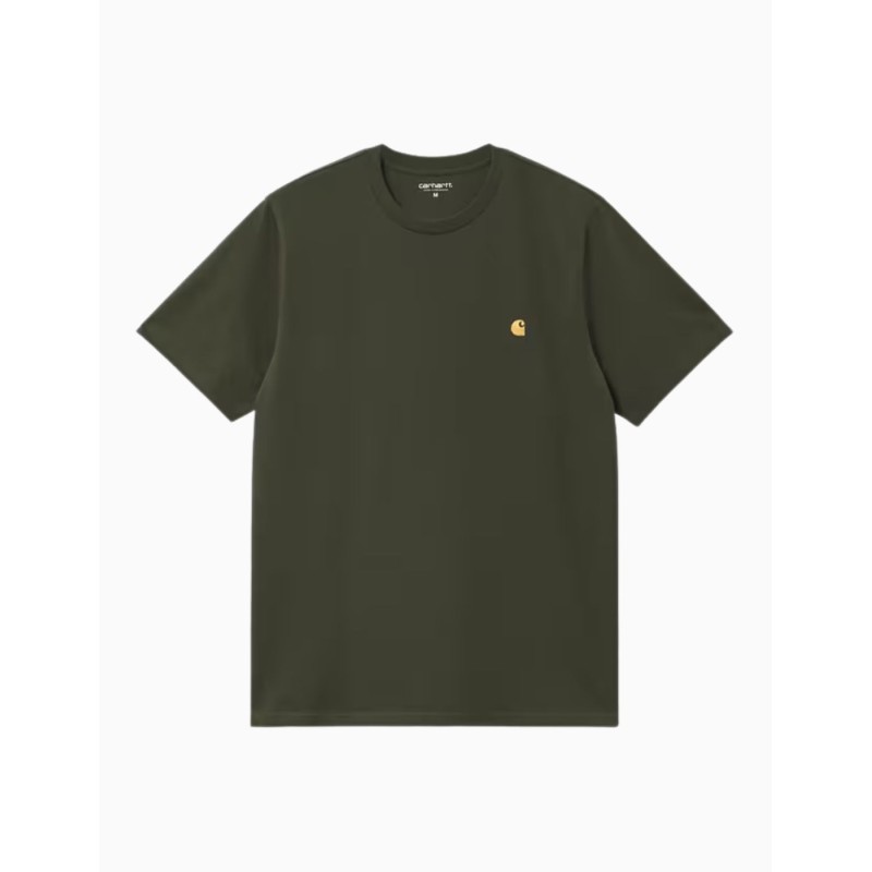 Camiseta Carhartt Wip Chase Olive Gold