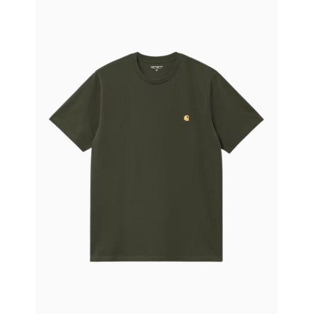Camiseta Carhartt Wip Chase Olive Gold