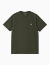 Camiseta Carhartt Wip Chase Olive Gold