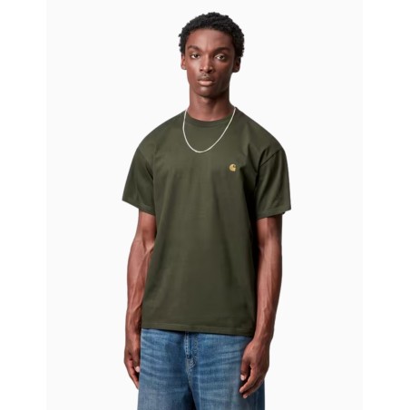 Camiseta Carhartt Wip Chase Olive Gold