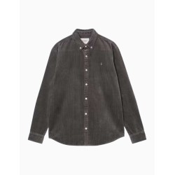 Camisa Carhartt  Wip Madison Fine Cord Shirt Graphite  Graphite