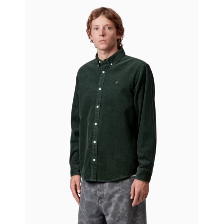Camisa Carhartt  Wip Madison Fine Cord Shirt Sycamore Tree