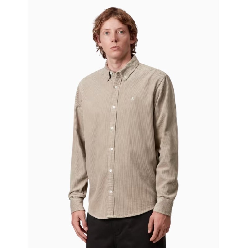 Camisa Carhartt  Wip Madison Fine Cord Shirt Wall Wall