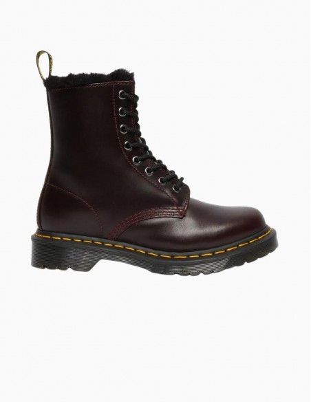 BOTAS DR. MARTENS 1460 SERENA PIEL FORRADA GRANATE