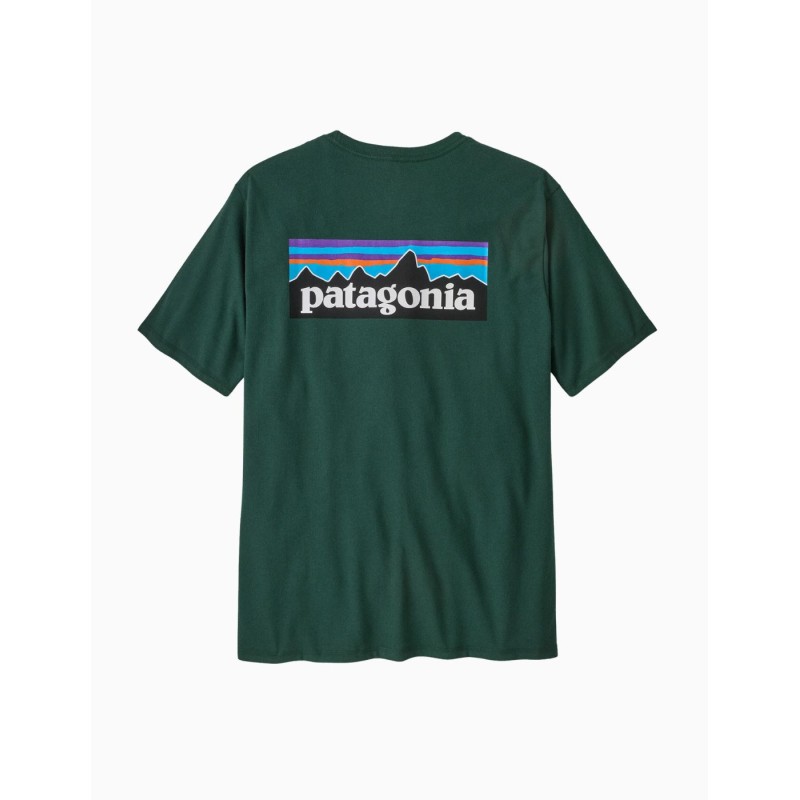 Camiseta Patagonia de manga corta logo P-6 para hombre Responsibili-Tee