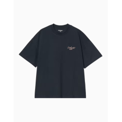 Camiseta Carhartt Wip Signature Script Deep Night Glassy Pink