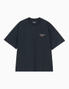 Camiseta Carhartt Wip Signature Script Deep Night Glassy Pink