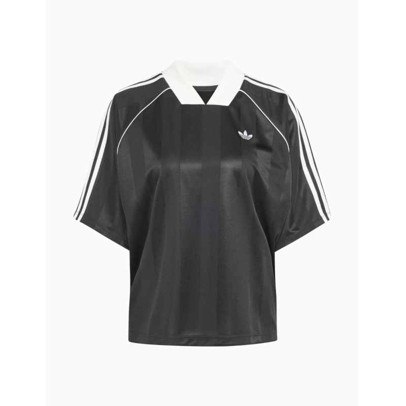 Camiseta Adidas 3 Stripes Jaquard Tee Black