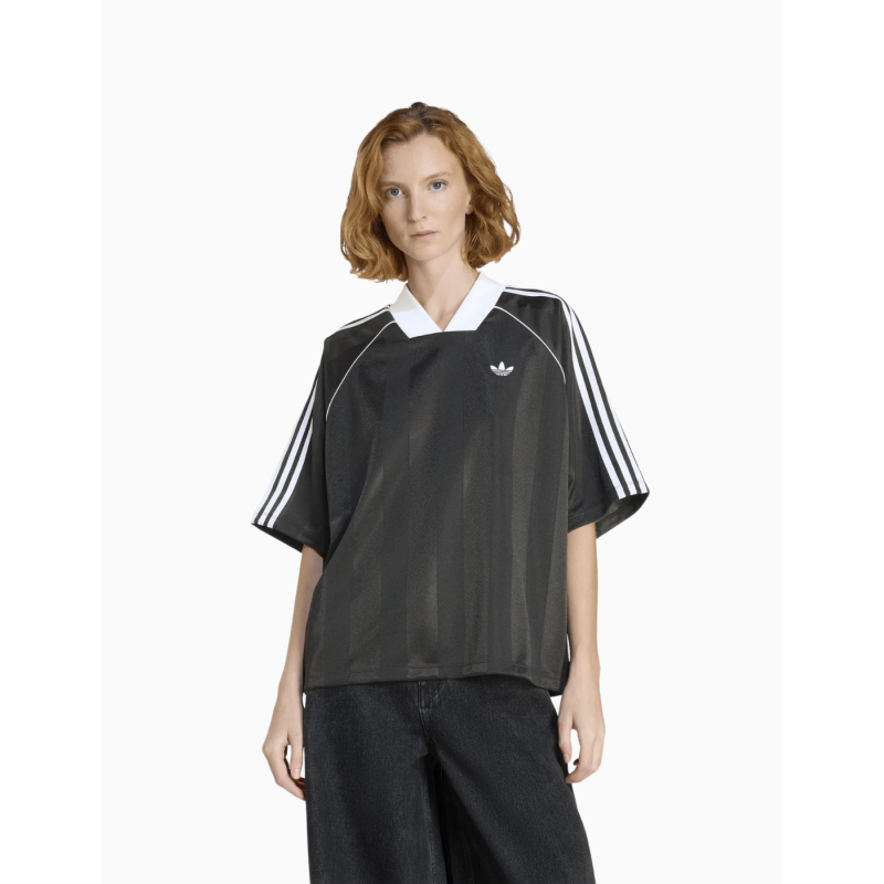 Camiseta Adidas 3 Stripes Jaquard Tee Black