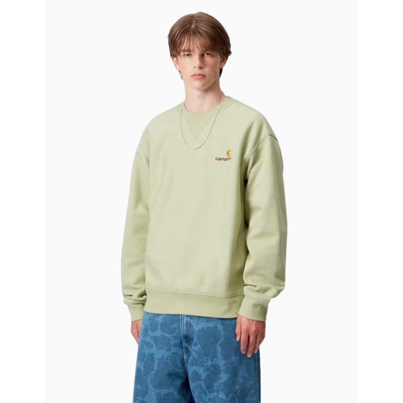 Sudadera Carhartt Wip American Script Pale Olive