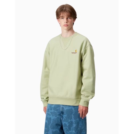 Sudadera Carhartt Wip American Script Pale Olive