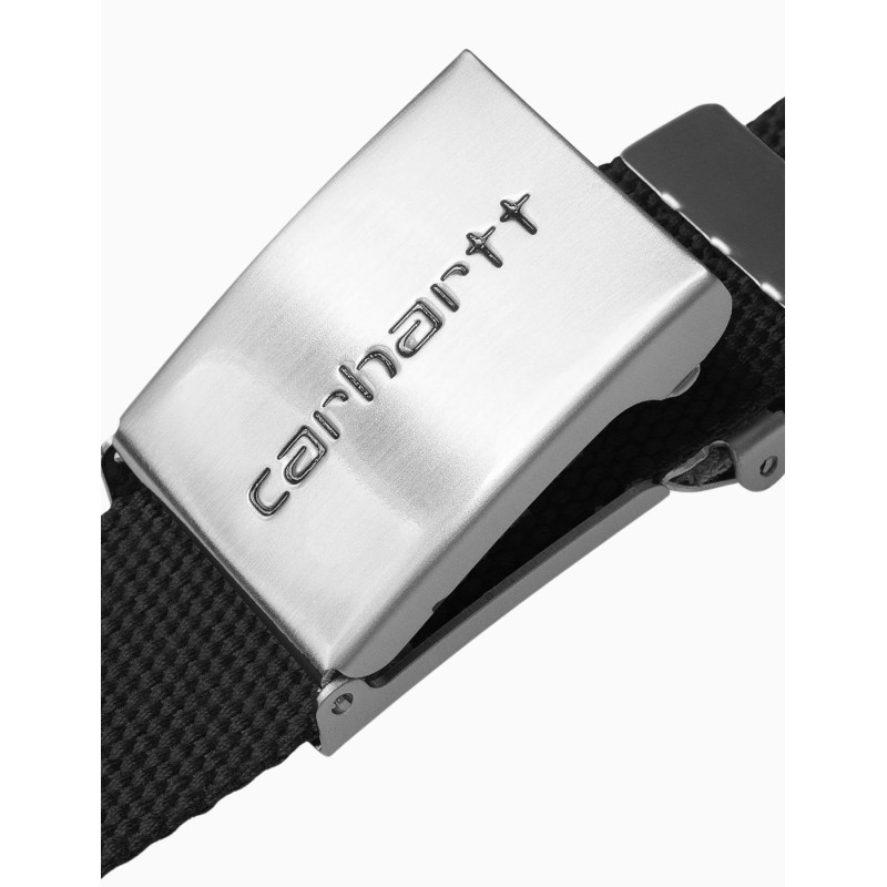 Cinto Carhartt Wip Clip Belt Black Silver