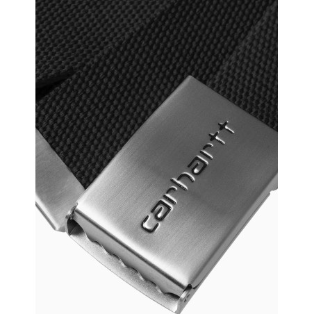 Cinto Carhartt Wip Clip Belt Black Silver