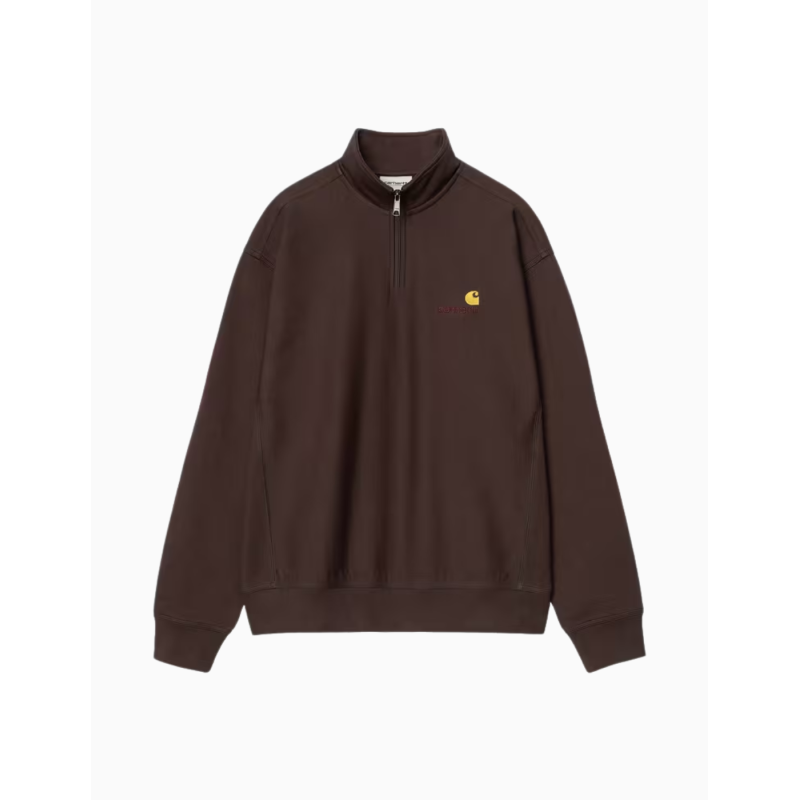 Sudadera Carhartt Wip Half Zip American Script Palisander