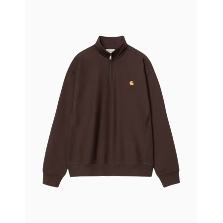 Sudadera Carhartt Wip Half Zip American Script Palisander