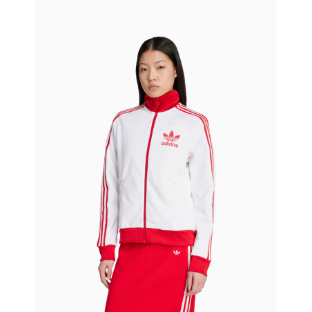 Chaqueta Adidas Classic TT para mujer White and Red