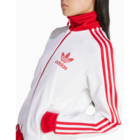 Chaqueta Adidas Classic TT para mujer White and Red