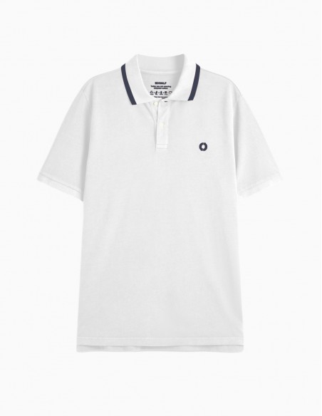 POLO ECOALF RAYAN BLANCO HOMBRE