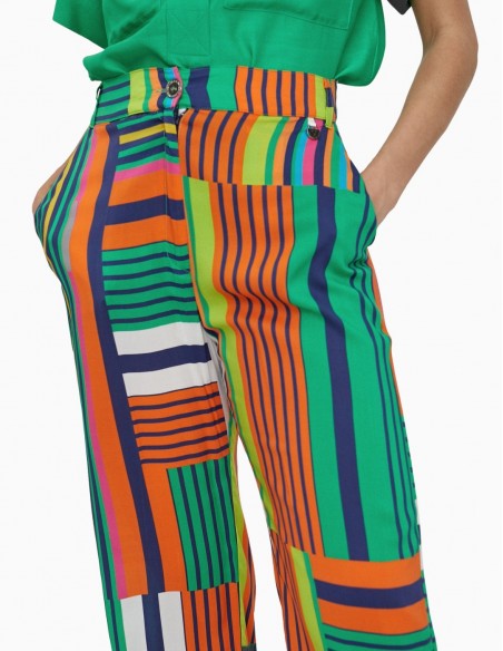 PANTALÓN LOLA CASADEMUNT PALAZZO MULTICOLOR