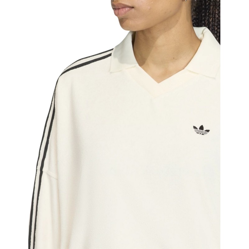 Polo de rizo Adidas de manga larga y cuello pico