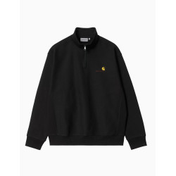 Sudadera Carhartt Wip Half Zip American Script Sweat Black