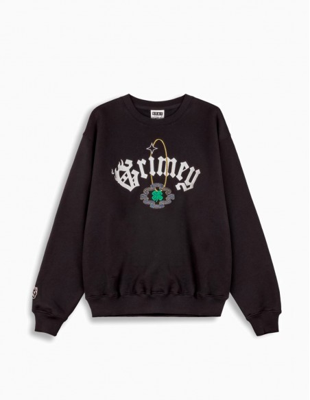 SUDADERA GRIMEY SAOIRSE VINTAGE BLACK CREW