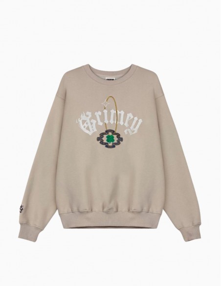 SUDADERA GRIMEY SAOIRSE VINTAGE CREW GREY