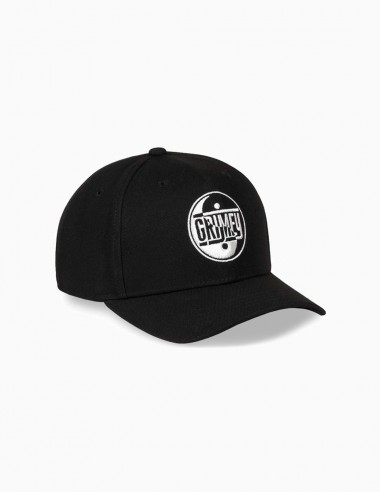 GRIMEY HIJACKER CURVED VISOR SNAPBACK CAP BLACK