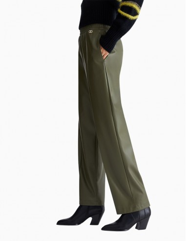 PANTALÓN LIU.JO JOGGER DE TEJIDO REVESTIDO VERDE