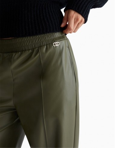 PANTALÓN LIU.JO JOGGER DE TEJIDO REVESTIDO VERDE