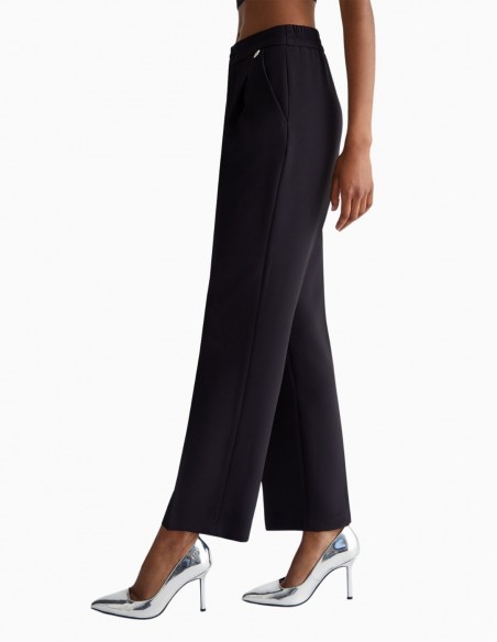PANTALÓN LIU.JO DE CREPÉ ELÁSTICO NEGRO