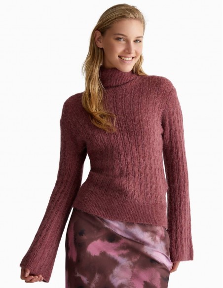 JERSEY LIU.JO DE CUELLO ALTO EN MEZCLA DE ALPACA