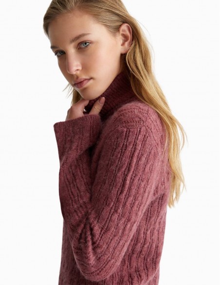 JERSEY LIU.JO DE CUELLO ALTO EN MEZCLA DE ALPACA