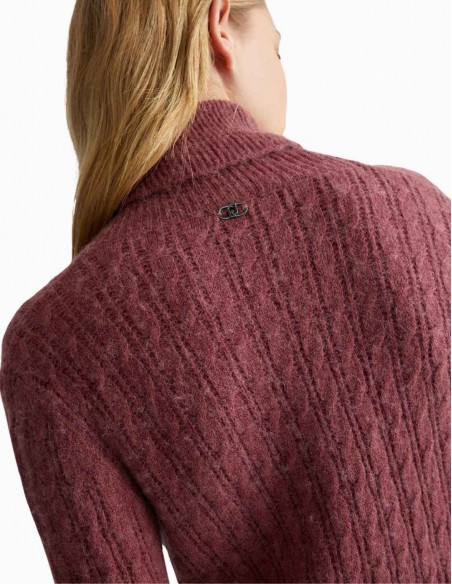 JERSEY LIU.JO DE CUELLO ALTO EN MEZCLA DE ALPACA