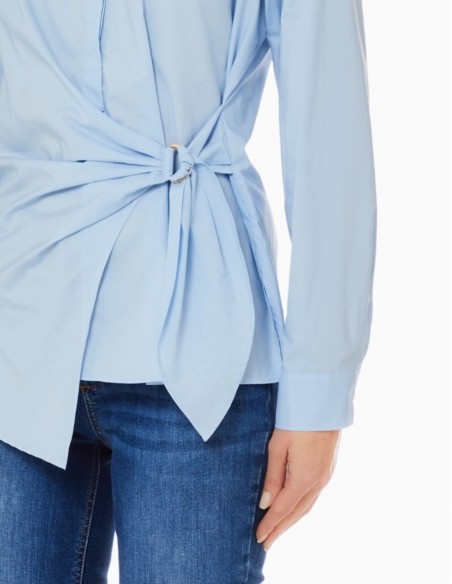 CAMISA LIU.JO ABOTONADA Y CON CINTURÓN AZUL