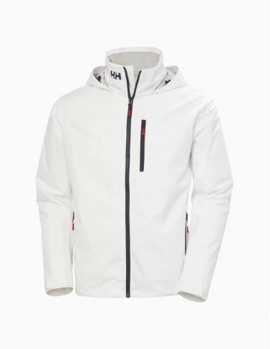 CHAQUETA HELLY HANSEN CREW HOODED MIDLAYER BLANCA
