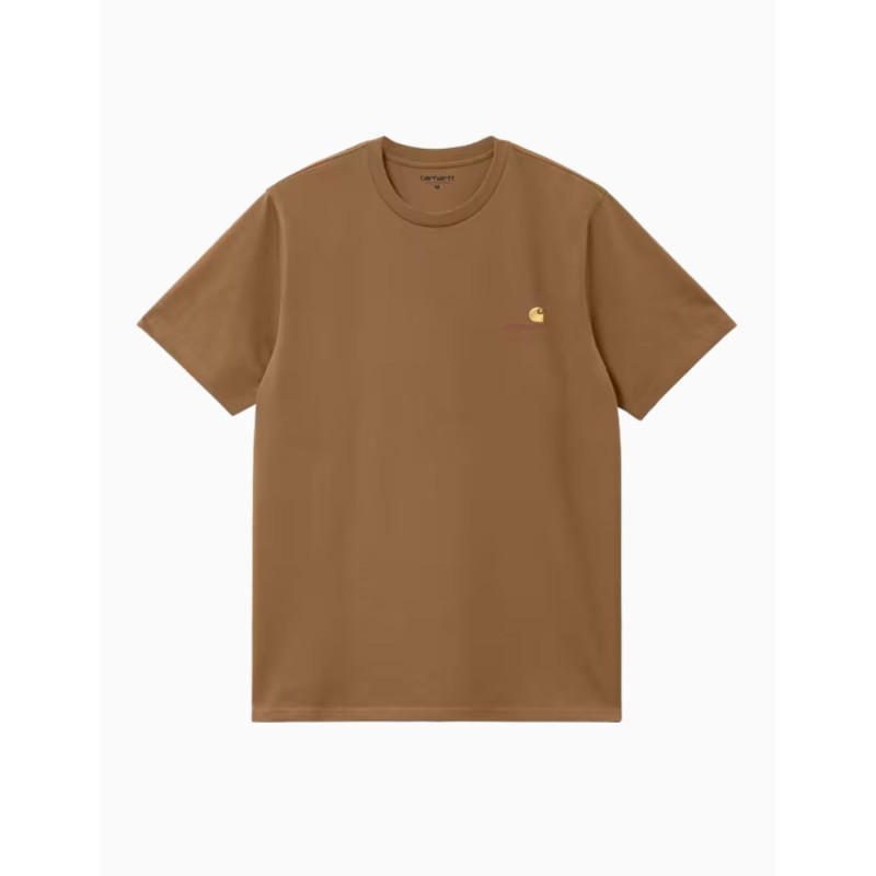 Camiseta Carhartt WIP American Script T-Shirt Hamilton Brown