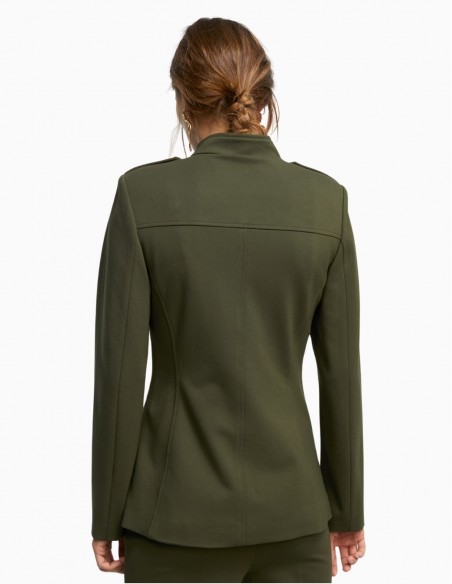 CHAQUETA LOLA CASADEMUNT CON CREMALLERA VERDE