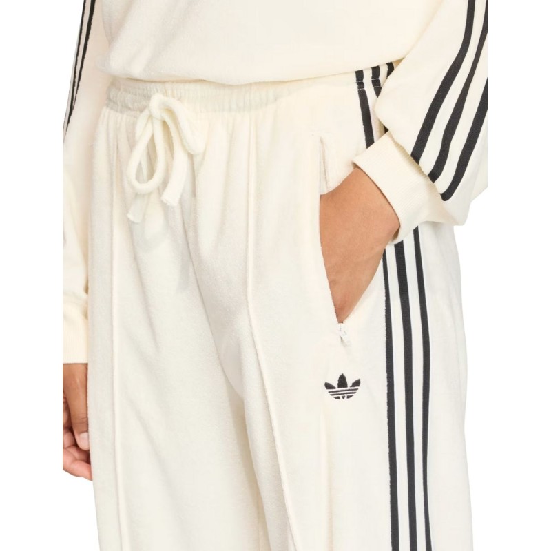 Pantalón Adidas de rizo Off White para mujer