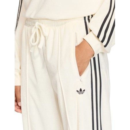 Pantalón Adidas de rizo Off White para mujer