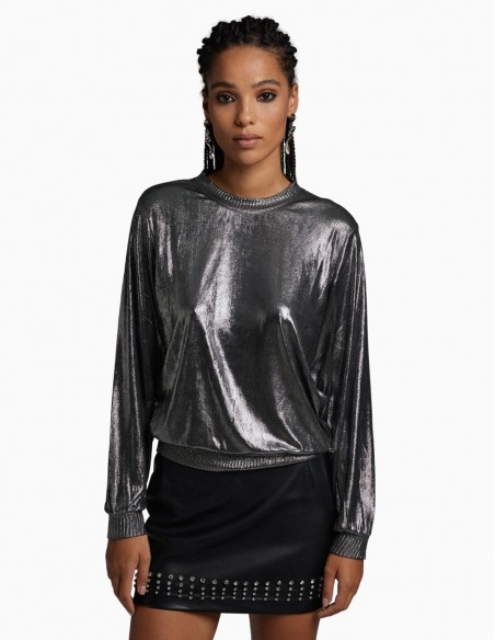 JERSEY BSB FOIL MANGA LARGA PLATEADO
