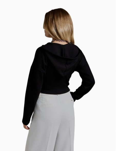 SUDADERA BSB CRUZADA CAPUCHA NEGRA
