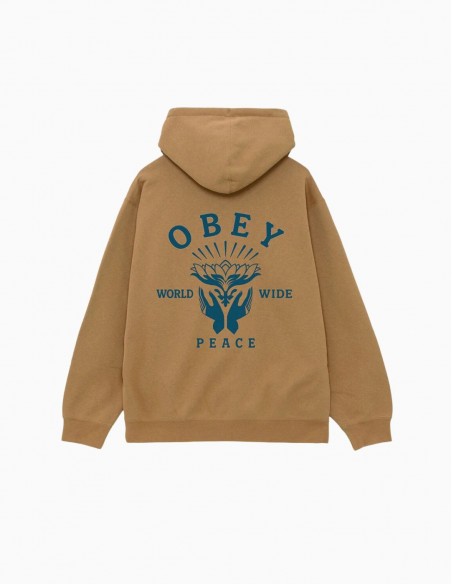 SUDADERA CON CAPUCHA OBEY LOTUS WITH HANDS