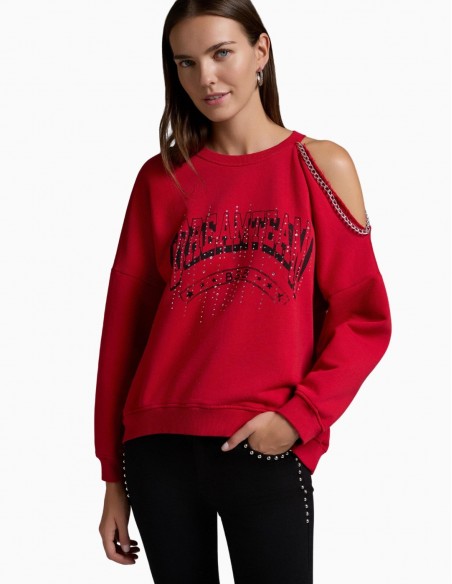 SUDADERA BSB HOMBRO CADENA ROJO