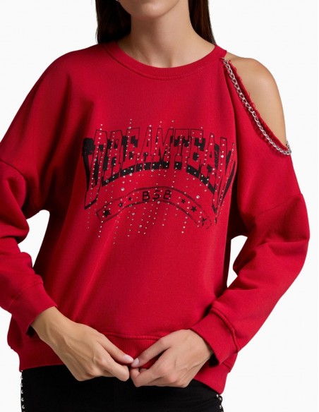 SUDADERA BSB HOMBRO CADENA ROJO